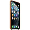 Husa de protectie Apple pentru iPhone 11 Pro Max, Piele, Saddle Brown