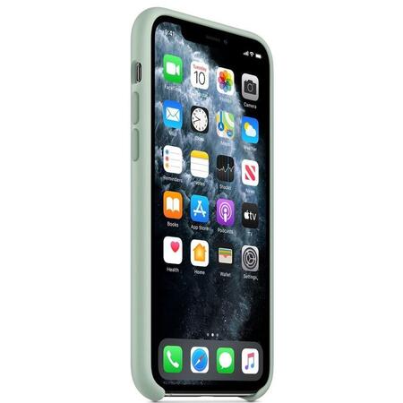 Husa de protectie Apple Silicone pentru iPhone 11 Pro, Beryl