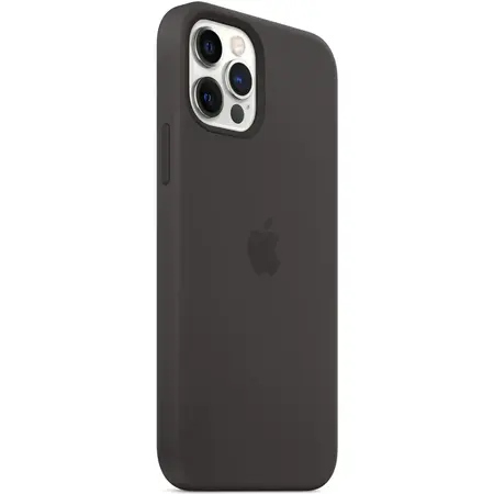 Husa de protectie Apple Silicone Case MagSafe pentru iPhone 12/12 Pro, Black