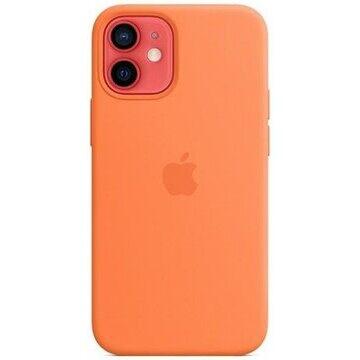 Husa de protectie Apple Silicone Case MagSafe pentru iPhone 12 mini, Kumquat