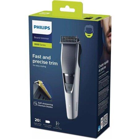 Aparat de tuns barba Philips BT3222/14, setari de precizie de 0.5 mm, lame titan cu ascutire automata, wireless 60 min/incarcare 1 h, sistem de ridicare si tundere, Negru