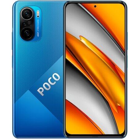 Telefon mobil POCO F3, Dual SIM, 128GB, 6GB RAM, 5G, Deep Ocean Blue