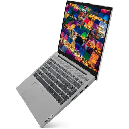 Laptop Lenovo IdeaPad 5 15ITL05 cu procesor Intel Core i5-1135G7 pana la 4.20 GHz, 15.6", Full HD, 8GB, 512GB SSD, Intel Iris Xe Graphics, Free DOS, Platinum Grey