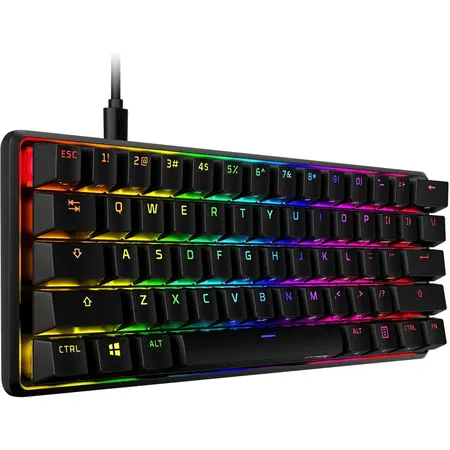 Tastatura gaming mecanica HyperX Alloy Origins 60, iluminare RGB, switch HX-Red, USB-C