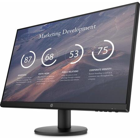 Monitor LED HP P27v G4 27 inch 5 ms Negru 60 Hz