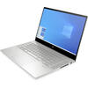 Laptop HP 15.6'' ENVY 15-ep0017nq, FHD IPS,  Intel Core i7-10750H, 32GB DDR4, 1TB SSD, GeForce GTX 1660 Ti 6GB, Win 10 Pro, Natural Silver