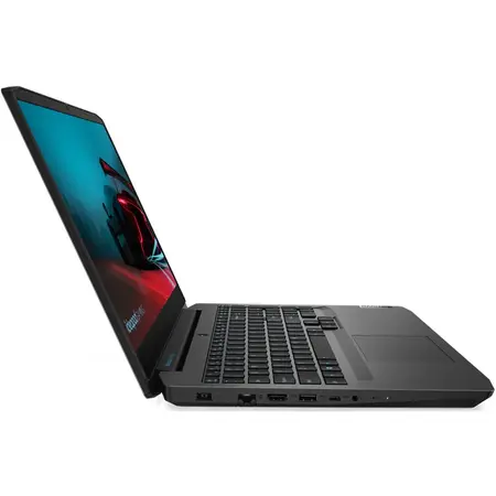 Laptop Lenovo IdeaPad Gaming 3 15ARH05 cu procesor AMD Ryzen™ 7 4800H pana la 4.20 GHz, 8GB DDR4, 512GB SSD M.2 2280, NVIDIA GeForce GTX 1650 4GB GDDR6, Free DOS, Onyx Black