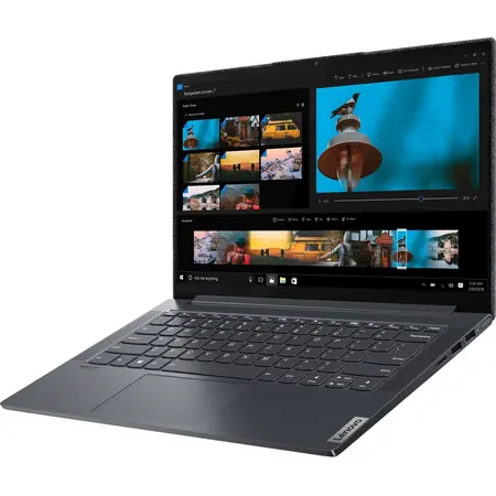 Laptop ultraportabil Lenovo Yoga Slim 7 14ITL05 cu procesor Intel Core i7-1165G7 pana la 4.70 GHz, 14", Full HD, 16GB, 512GB SSD, Intel Iris Xe Graphics, Windows 10 Home, Slate Grey