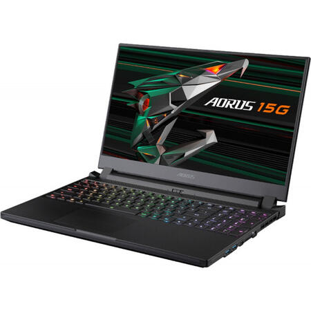 Laptop GIGABYTE Gaming 15.6'' AORUS 15G XC, FHD IPS 240Hz, Intel Core i7-10870H, 32GB DDR4, 512GB SSD, GeForce RTX 3070 8GB, Win 10 Pro, Black
