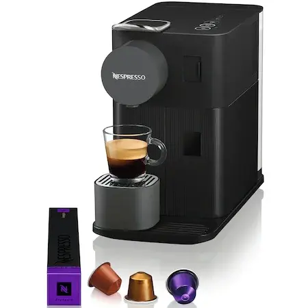 Espressor Nespresso De'Longhi Lattissima One Black, 19 bari, 1400 W, 1 l, Negru + 14 capsule cadou