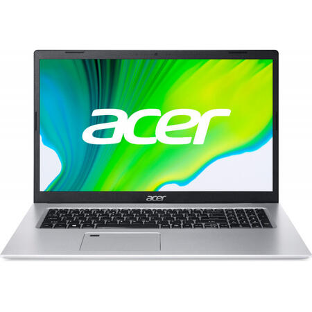 Laptop Acer 17.3'' Aspire 5 A517-52, FHD IPS, Intel Core i7-1165G7, 16GB DDR4, 1TB HDD + 256GB SSD, Intel Iris Xe, Win 10 Pro, Silver