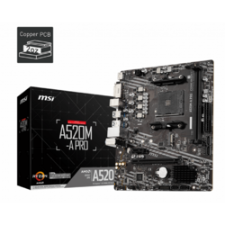 MSI Placa de baza Socket AM4, A520M-A PRO