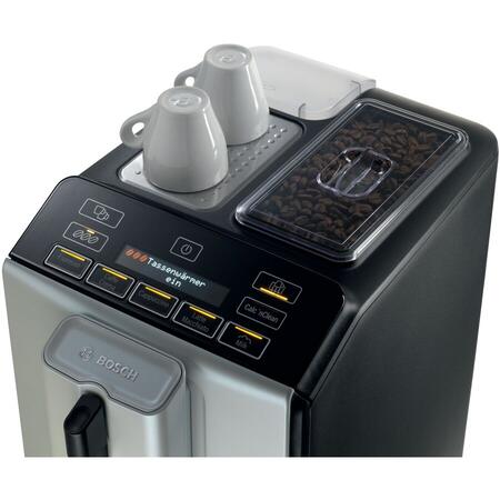 Espressor automat Bosch VeroCup 500 TIS30521RW, 1300 W, 1.4 L, 15 bar, Argintiu