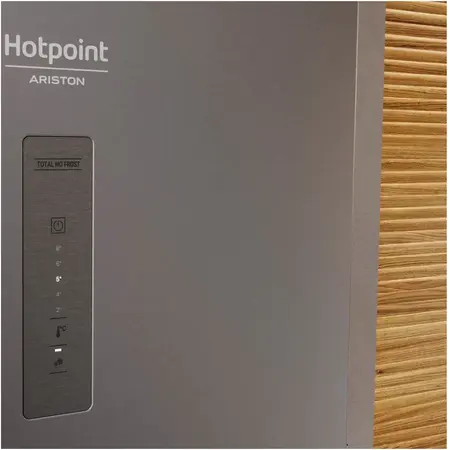 Combina frigorifica Hotpoint HAFC9TO32SK, 367l, Total No Frost, Clasa E, H 202.7 cm, Negru Argintiu