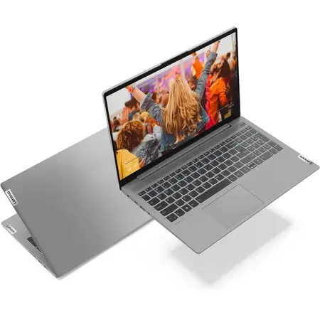 Laptop Lenovo IdeaPad 5 15IIL05 cu procesor Intel Core i3-1005G1 pana la 3.40 GHz, 15.6", Full HD, 8GB, 256GB SSD, Intel UHD Graphics, Free DOS, Platinum Grey