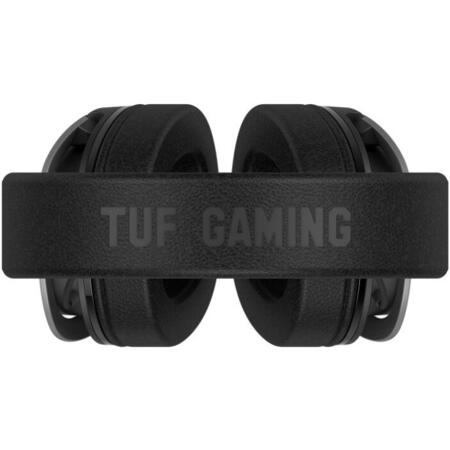 Casti gaming wireless ASUS TUF Gaming H3 Wireless, 2.4 GHz, sunet surround 7.1, difuzoare 50mm, banda de sustinere din otel inoxidabil, compatibilitate multiplaforma, USB-C, Negru/Gri