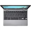 Laptop ultraportabil ASUS ChromeBook C223NA cu procesor Intel Celeron N3350 pana la 2.40 GHz, 11.6", HD, 4GB, 32GB eMMC, Intel HD Graphics 500, Chrome, Grey