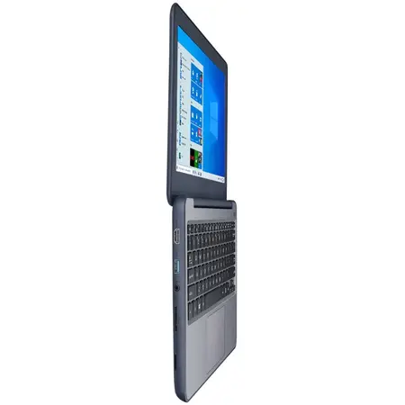 Laptop ultraportabil ASUS W202NA cu procesor Intel Celeron N3350 pana la 2.40 GHz, 11.6", HD, 4GB, 64GB eMMC, Windows 10 Pro, Dark Blue