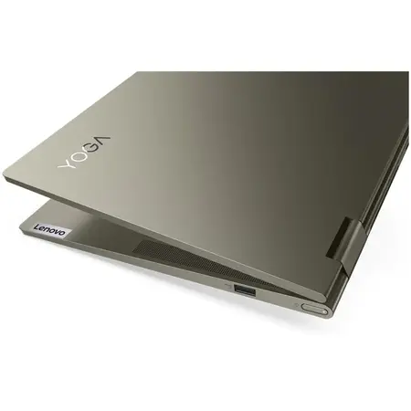 Laptop ultraportabil Lenovo Yoga 7 14ITL5 cu procesor Intel Core i5-1135G7 pana la 4.20 GHz, Intel Iris Xe Graphics, 14", Full HD, 16GB, 1TB SSD, Windows 10 Home, Dark Moss