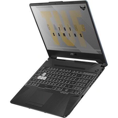 Laptop ASUS Gaming 15.6'' ASUS TUF F15 FX506LH, FHD 144Hz, Intel Core i7-10870H, 8GB DDR4, 512GB SSD, GeForce GTX 1650 4GB, No OS, Fortress Gray
