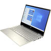 Ultrabook HP 14'' Pavilion x360 14-dw0057na, FHD IPS Touch, Intel Core i7-1065G7, 16GB DDR4, 512GB SSD, Intel Iris Plus, Win 10 Home, Gold