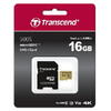 Card de memorie Transcend microSDHC USD500S 16GB CL10 UHS-I U3 Up to 95MB/S +adapter