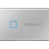 SSD extern Samsung T7 Touch portabil, 1TB, USB 3.1, Argintiu