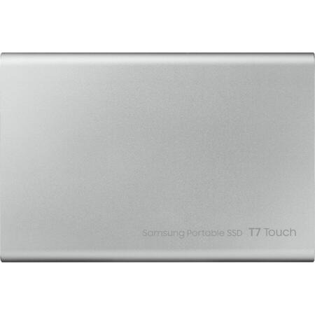 SSD extern Samsung T7 Touch portabil, 1TB, USB 3.1, Argintiu