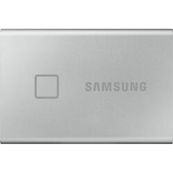SSD extern Samsung T7 Touch portabil, 1TB, USB 3.1, Argintiu