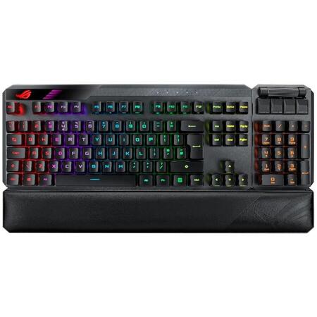 Tastatura mecanica gaming modulara cu sau fara fir ASUS ROG Claymore II ROG RX Red neagra iluminare RGB