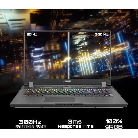 Laptop GIGABYTE Gaming 17.3'' AORUS 17G YC, FHD 300Hz, Intel Core i7-10870H, 32GB DDR4, 1TB SSD, GeForce RTX 3080 8GB, Win 10 Home, Black