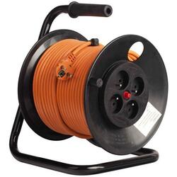 BACHMANN Derulator cu tambur, 4prize, 50m