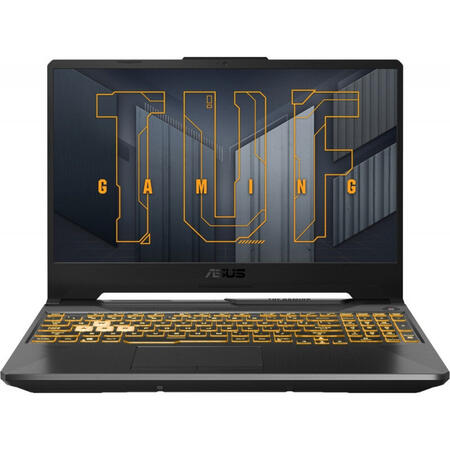 Laptop ASUS Gaming 15.6'' TUF F15 FX506HE, FHD 144Hz, Intel Core i7-11800H, 8GB DDR4, 512GB SSD, GeForce RTX 3050 Ti 4GB, No OS, Eclipse Gray