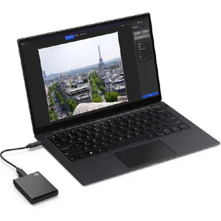 SSD Extern Seagate One Touch, 1TB, USB 3.2 Gen 2 Type-C, Negru