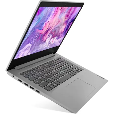 Laptop ultraportabil Lenovo IdeaPad 3 14IIL05 cu procesor Intel Core i5-1035G1 pana la 3.60 GHz, 14", Full HD, 8GB, 512GB SSD, Intel UHD Graphics, No OS, Platinum Grey