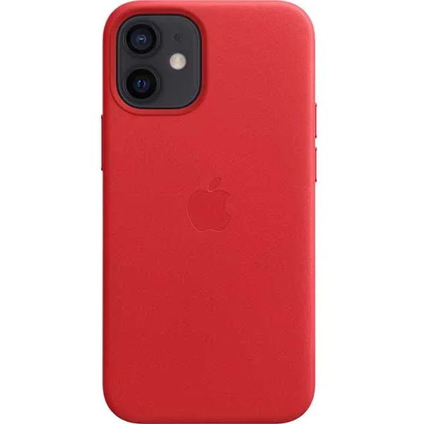 Husa de protectie Apple Leather Case MagSafe pentru iPhone 12 mini, (PRODUCT)RED