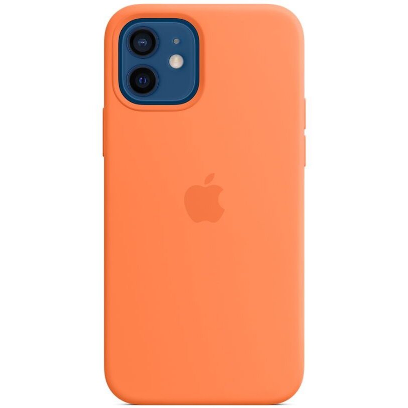 Husa de protectie Apple Silicone Case MagSafe pentru iPhone 12/12 Pro, Kumquat