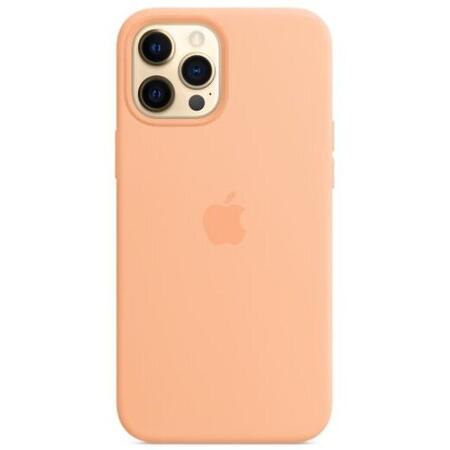 Husa de protectie Apple Silicone Case MagSafe pentru Iphone 12 Pro Max, Cantaloupe