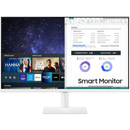 Monitor LED Samsung Smart LS27AM501NUXEN 27 inch 8 ms Alb HDR 60 Hz