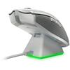 Mouse gaming wireless Razer Viper Ultimate & Dock, Ultrausor 74g, iluminare Chroma RGB, Alb mercury