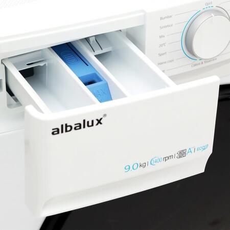 Masina de spalat rufe Albalux AXGIW1490, 9 kg, 1400 rpm, 16 programe, Funcție Hygiene Pro, Motor Inverter, Alb