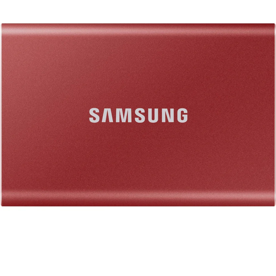 SSD extern Samsung T7 portabil, 2TB, USB 3.2, Metallic Red