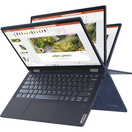 Laptop 2 in 1 Lenovo Yoga 6 13ALC6 cu procesor AMD Ryzen 7 5700U, 13.3", Full HD, 16GB, 1TB SSD, AMD Radeon Graphics, Windows 10 Home, Abyss Blue