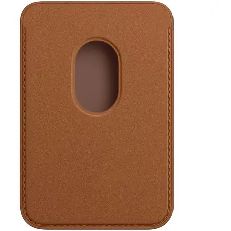 Husa de protectie Apple Leather Wallet MagSafe pentru iPhone, Saddle Brown