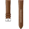 Curea ceas smartwatch Samsung Galaxy Watch3, Stitch Leather, 20mm, S/M, Brown