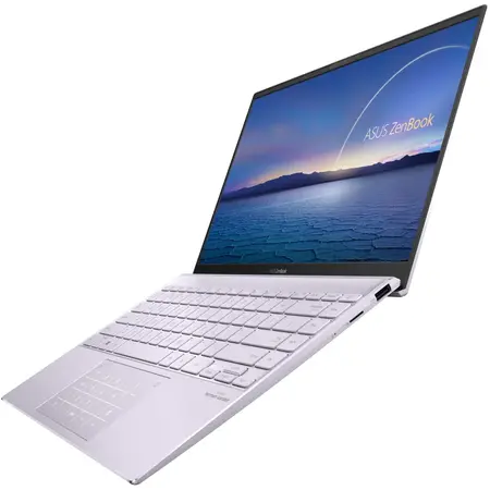 Laptop ultraportabil ASUS ZenBook 14 UX425EA cu procesor Intel® Core™ i7-1165G7, 14", Full HD, 16GB, 512GB SSD, Intel Iris Xᵉ Graphics, Windows 10 Home, Lilac Mist