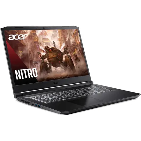 Laptop Gaming Acer Nitro 5 AN517-41 cu procesor AMD Ryzen 7 5800H, 17.3", Full HD, 144Hz, 16GB, 1TB SSD, NVIDIA® GeForce® RTX™ 3080 8GB, Windows 10 Home, Black