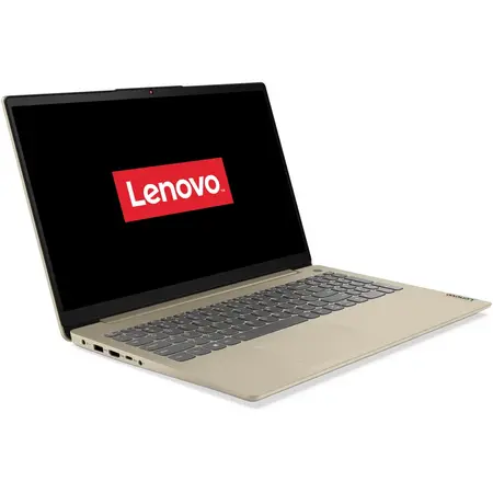 Laptop Lenovo IdeaPad 3 15ITL6 cu procesor Intel Core i3-1115G4, 15.6", Full HD, 4GB, 128GB, Intel UHD Graphics, No OS, Sand