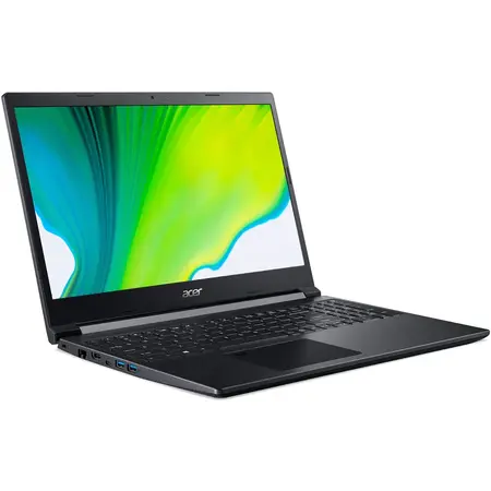 Laptop Acer Aspire 7 A715-41G cu procesor AMD Ryzen™ 5 3550H, 15.6" Full HD, 16GB, 512GB SSD, NVIDIA® GeForce® GTX 1650Ti 4GB, No OS, Charcoal Black