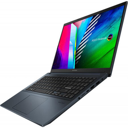 Laptop ASUS 15.6'' VivoBook Pro 15 OLED M3500QA, FHD, AMD Ryzen 5 5600H, 8GB DDR4, 512GB SSD, Radeon, No OS, Quiet Blue